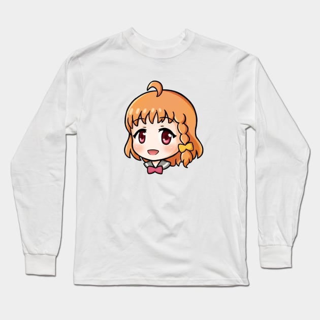 Aqours chibi - Chika Long Sleeve T-Shirt by koomalaama